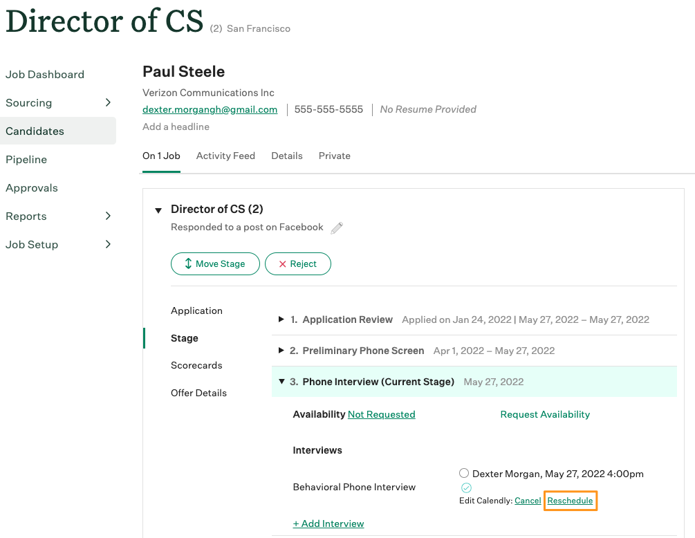 Calendly integration Greenhouse Support