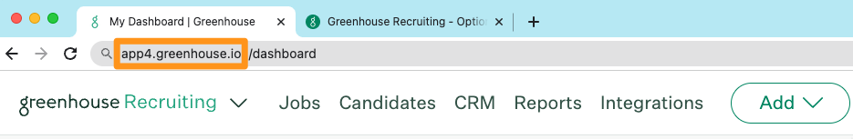 Greenhouse recruiting url in the address bar. 