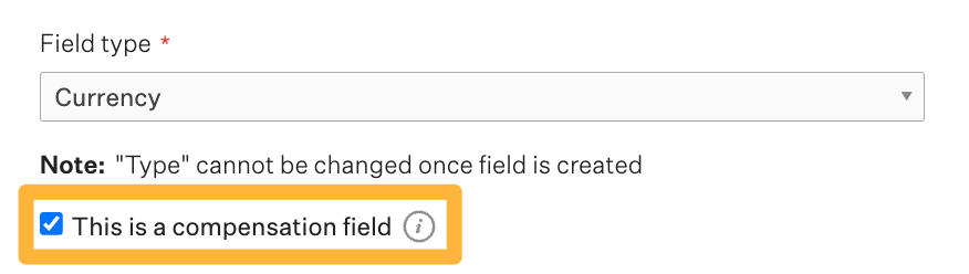 Checkbox checked next to this is a compensation field
