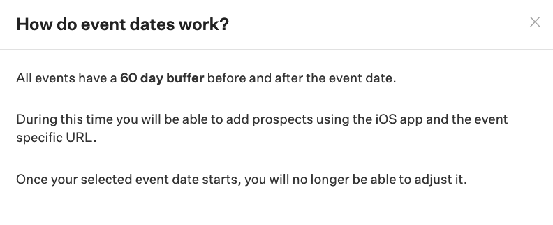 Event buffer information