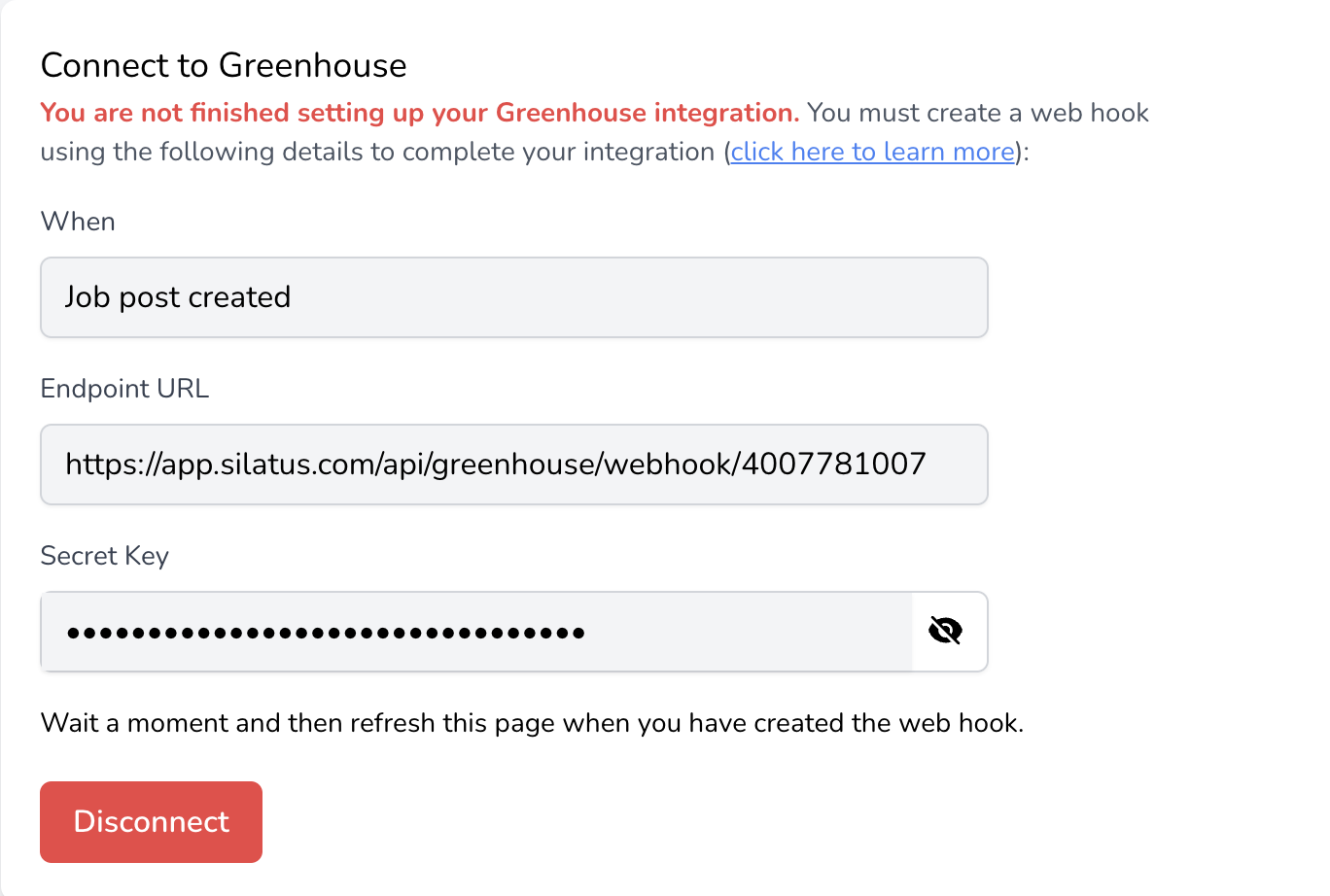 Silatus error message showing steps are not complete for user to proceed