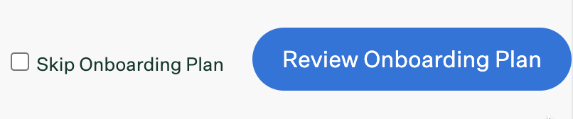 Review Onboarding Plan button on the Add New Hire page