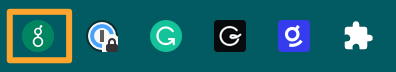 Greenhouse Recruiting Chrome extension icon pinned and highlighted in Chrome extension menu