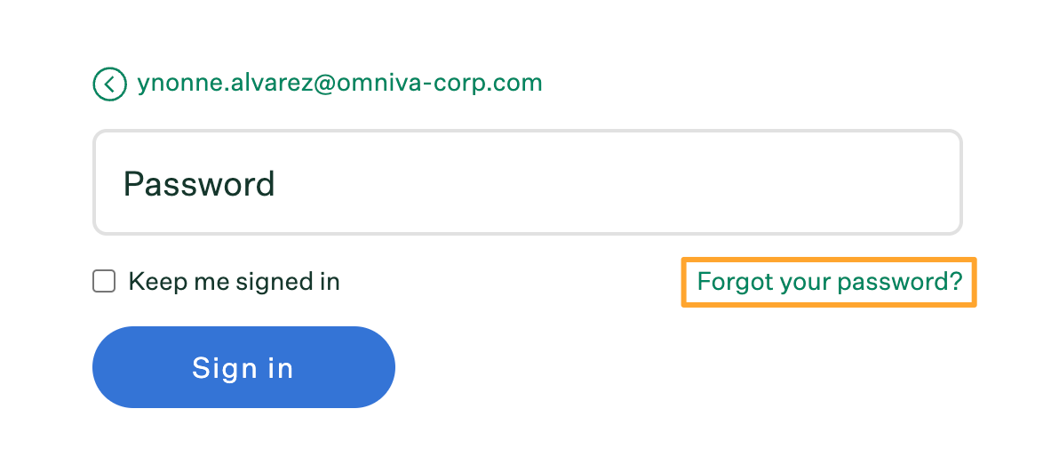 Greenhouse Onboarding login page with Forgot your password link highlighted