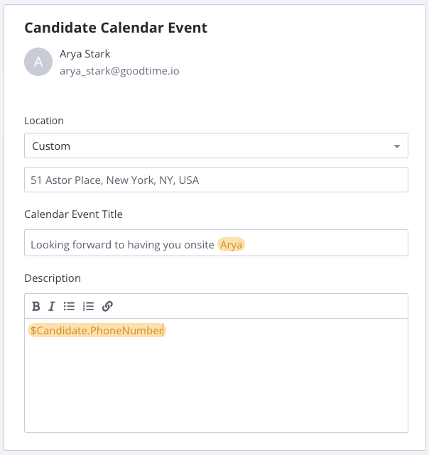 Candidate calendar event with description highlighted .png