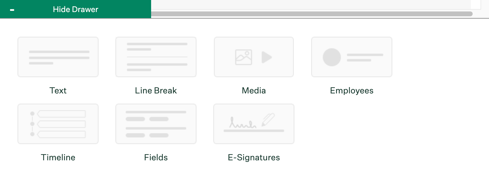 Welcome experience component drawer