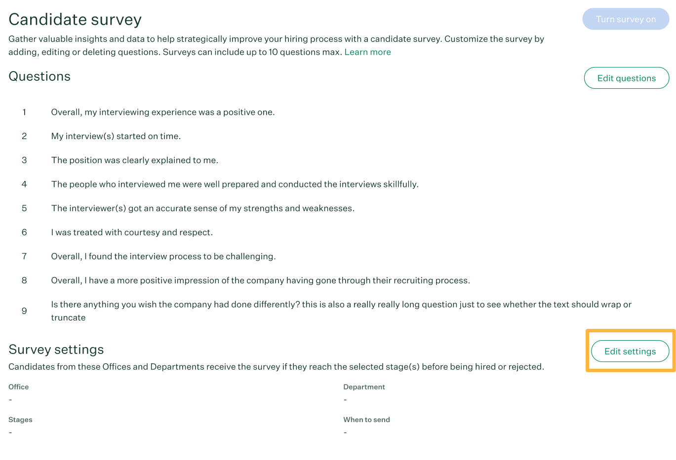 Candidate survey page with an orange box around Edit settings.png