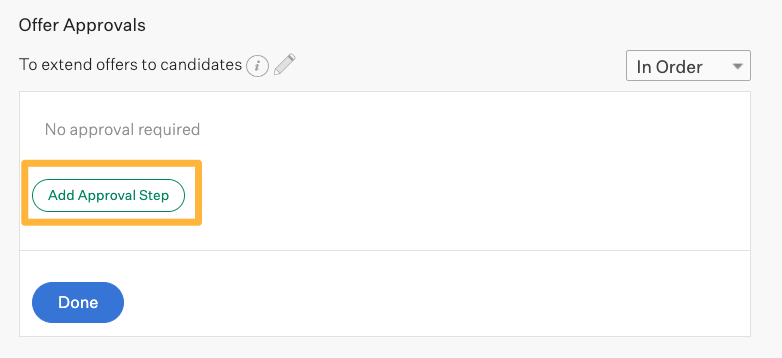 Offer Approvals section with an orange box around the Add Approval Step button.png