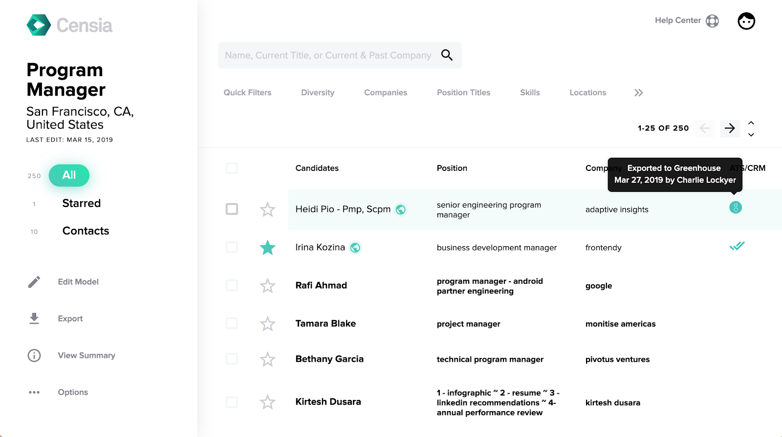 Censia integration image