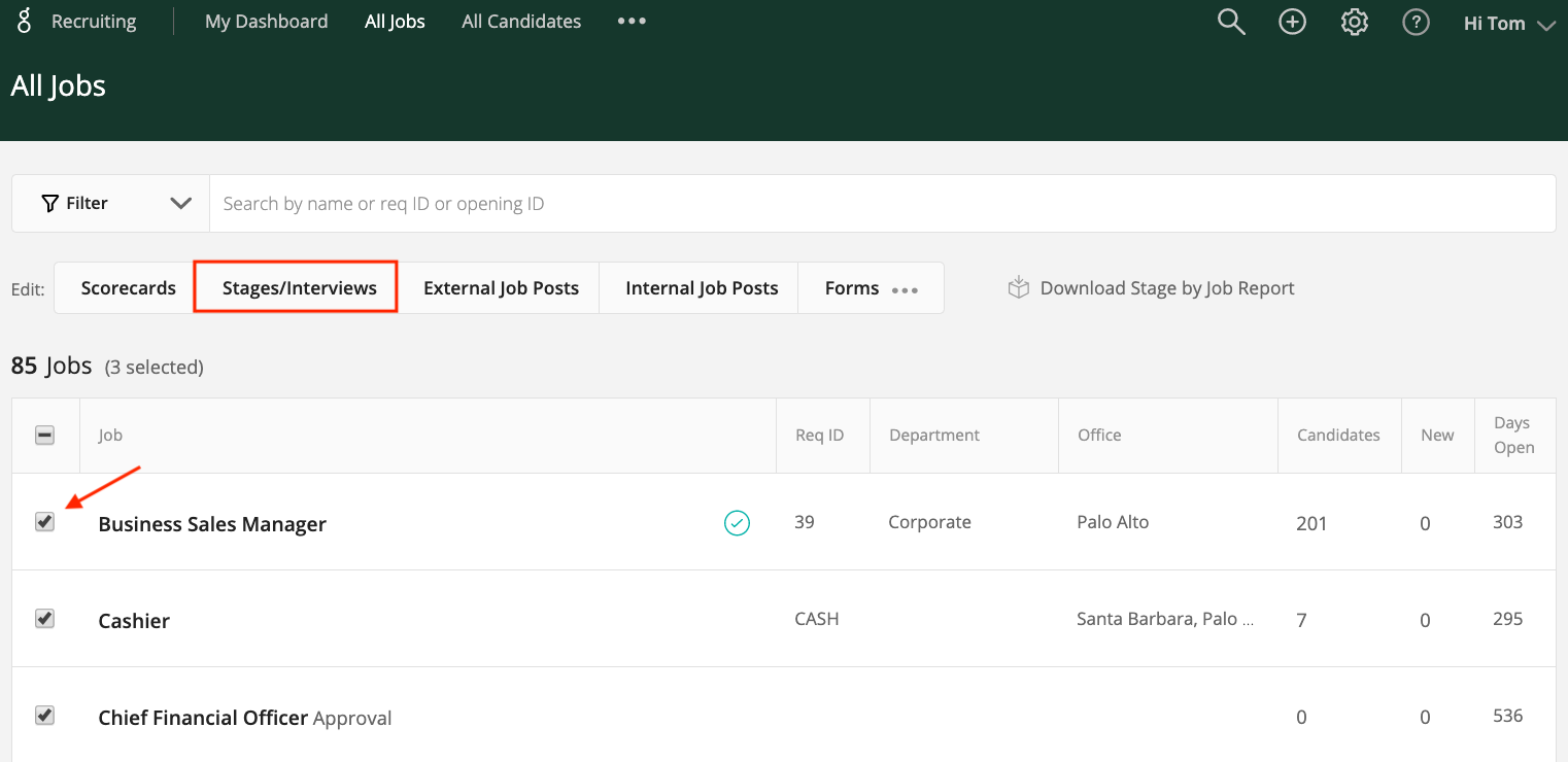 Edit interview kits in bulk – Greenhouse Support