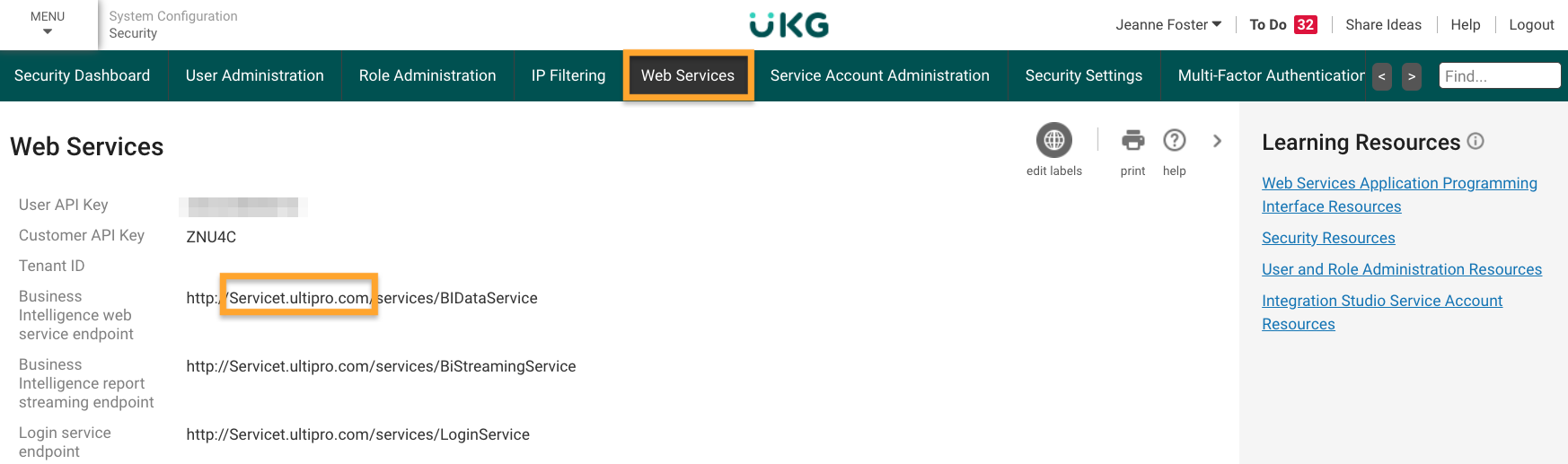 UKG Pro Onboarding shows an example URL highlighted