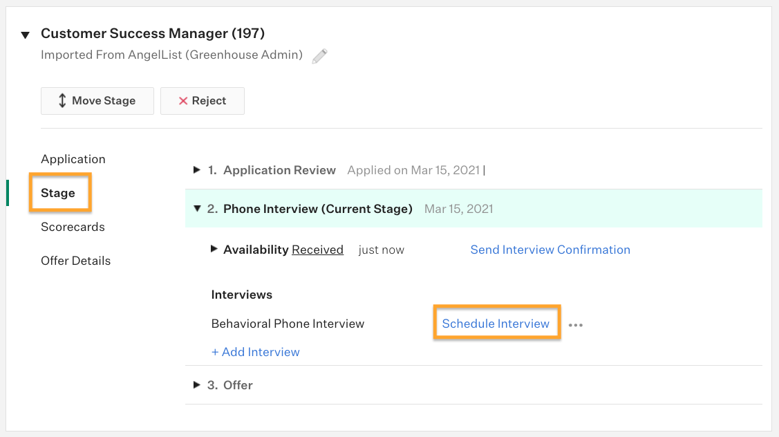 Schedule interview to personal calendar (Google Calendar) Greenhouse