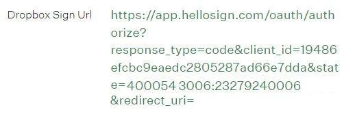 Authenticate to Dropbox Sign URL