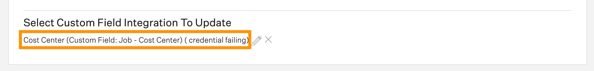 Screenshot of a failed Workday credential error