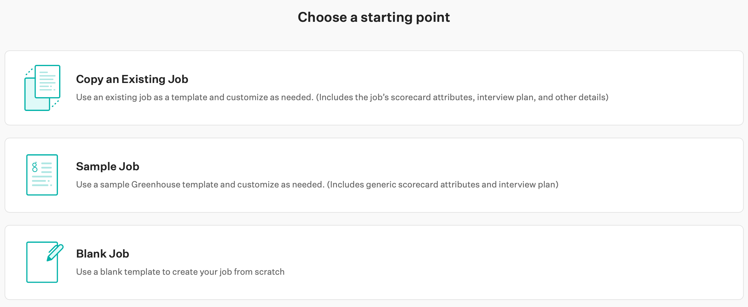 Choose a starting point