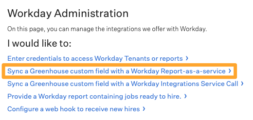 Screenshot of Sync a Greenhouse custom field with Workday Report-as-a-Service