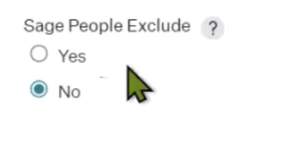 Sage People Exclude custom offer field configuration