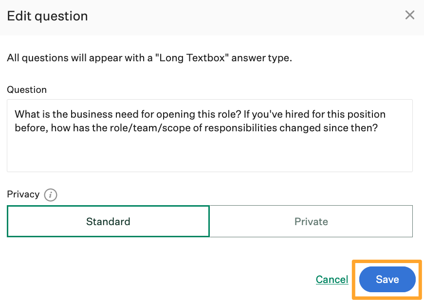 Edited section with Save highlighted