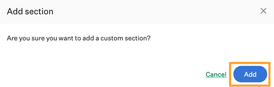 Add confirmation window