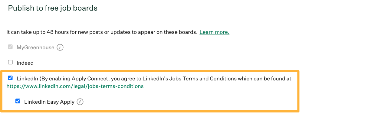 Publish to free job boards LinkedIn apply