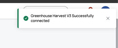 Success message confirming the connection is verified