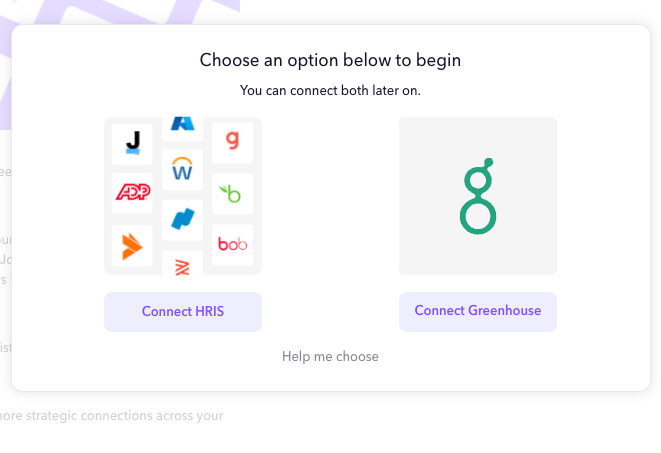 Connect Greenhouse button in Donut