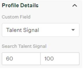 Number custom field filter showing from/to range inputs