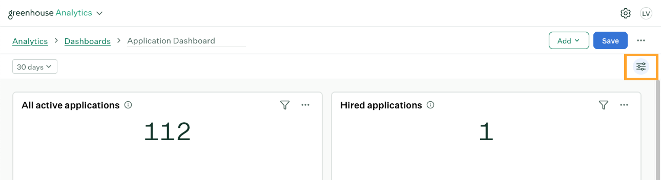 Global filters panel showing timeframe filter options