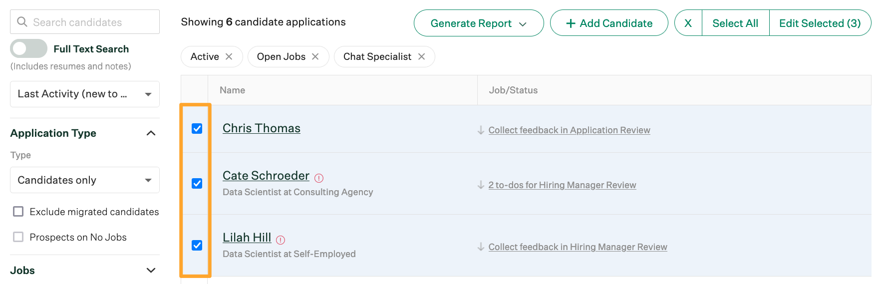 Application review stage – Greenhouse Support