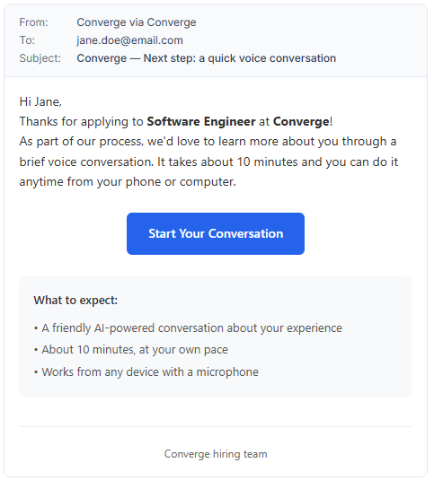 Converge auto-invite settings