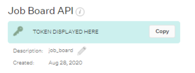 Copy Greenhouse API token