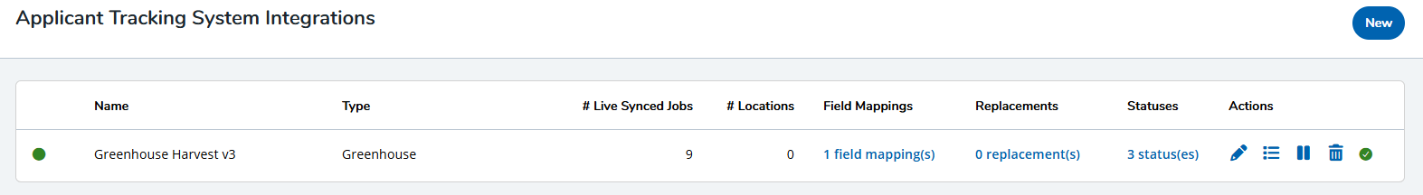 Integration connected status in PageUp Clinch