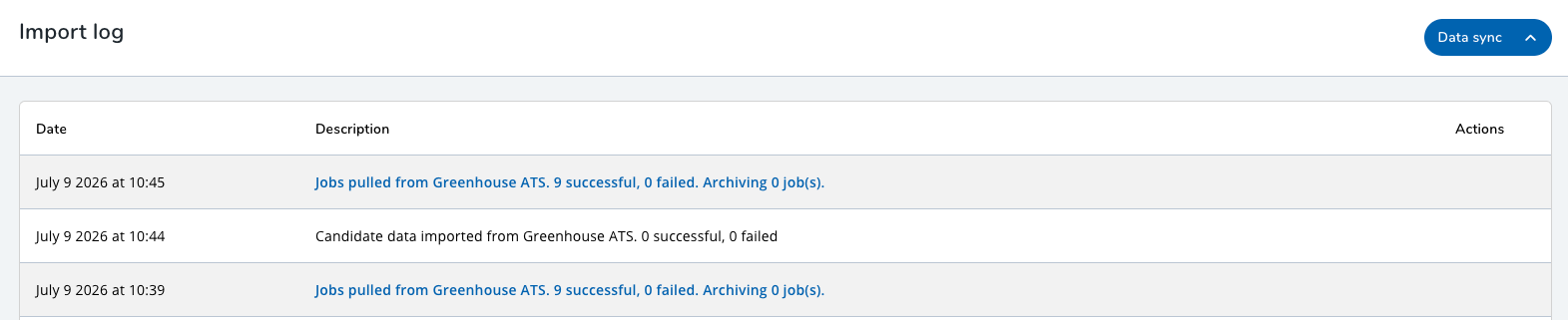 Manually trigger candidate sync