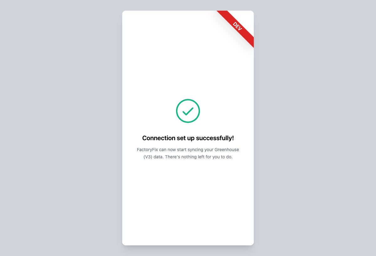 Connection set up successfully confirmation