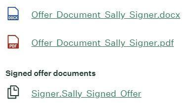 Signed Offer Document