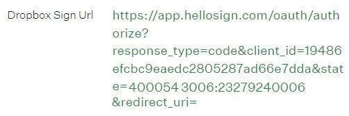 Authenticate to Dropbox Sign URL