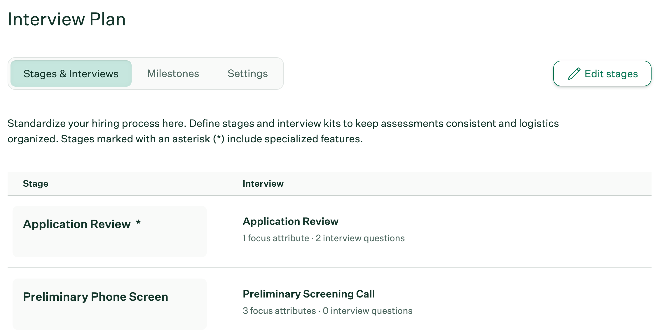 Release notes – Interview plan redesign