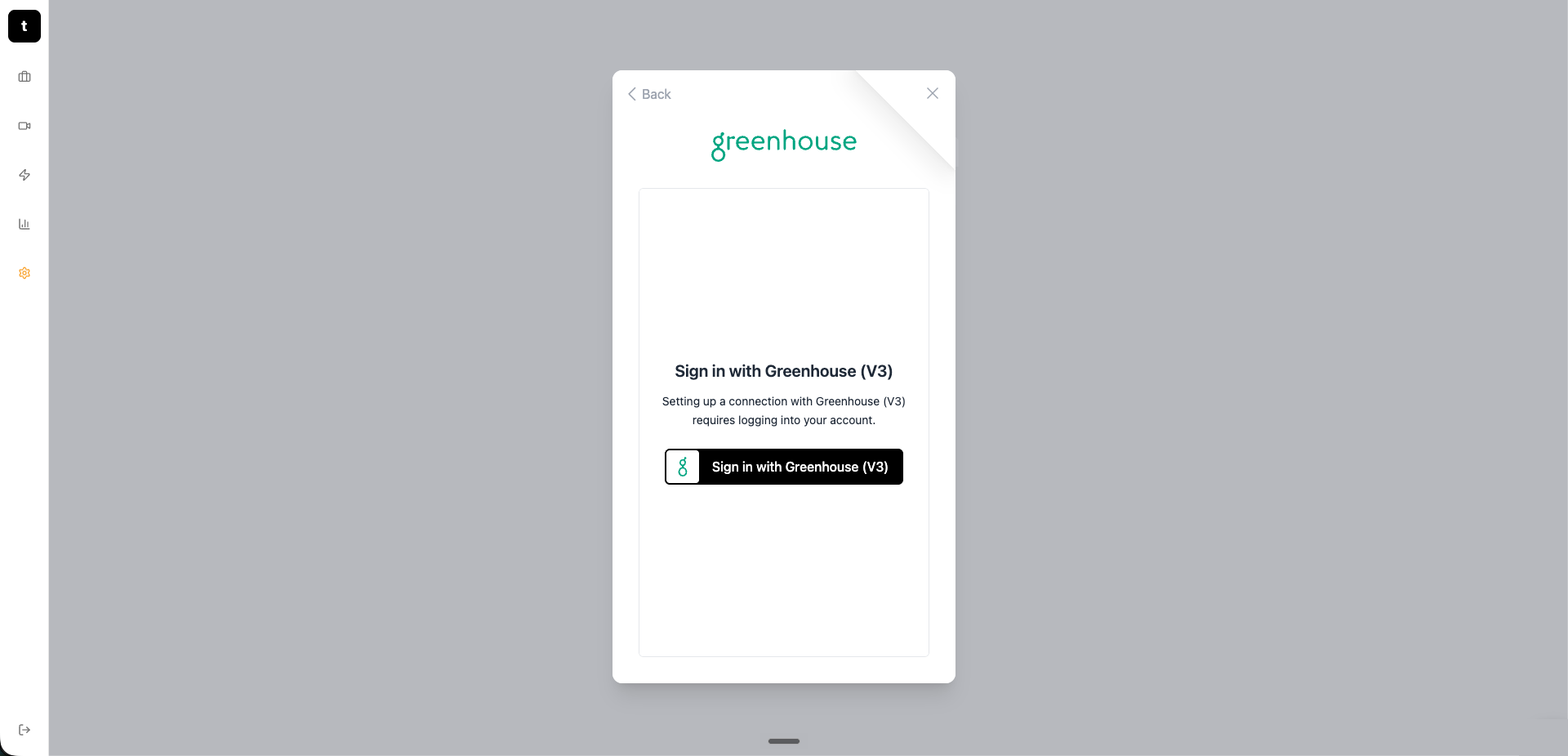 Greenhouse OAuth 2.0 authorization page listing permissions requested by tofu