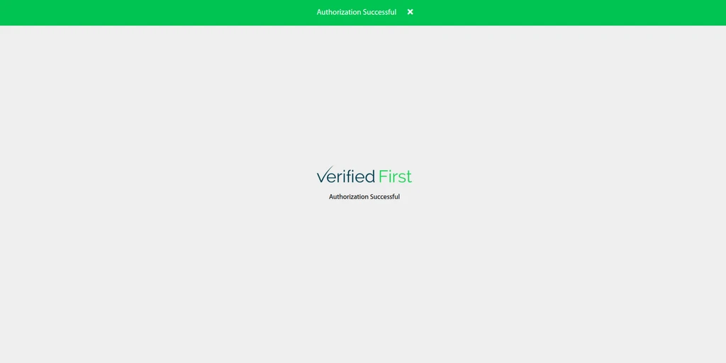 Greenhouse Authorization Successful message with the Verified First custom fields generated