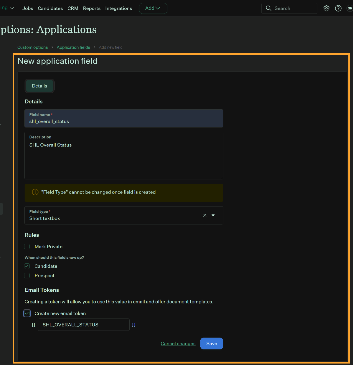 shl_overall_status field showing a registration status message