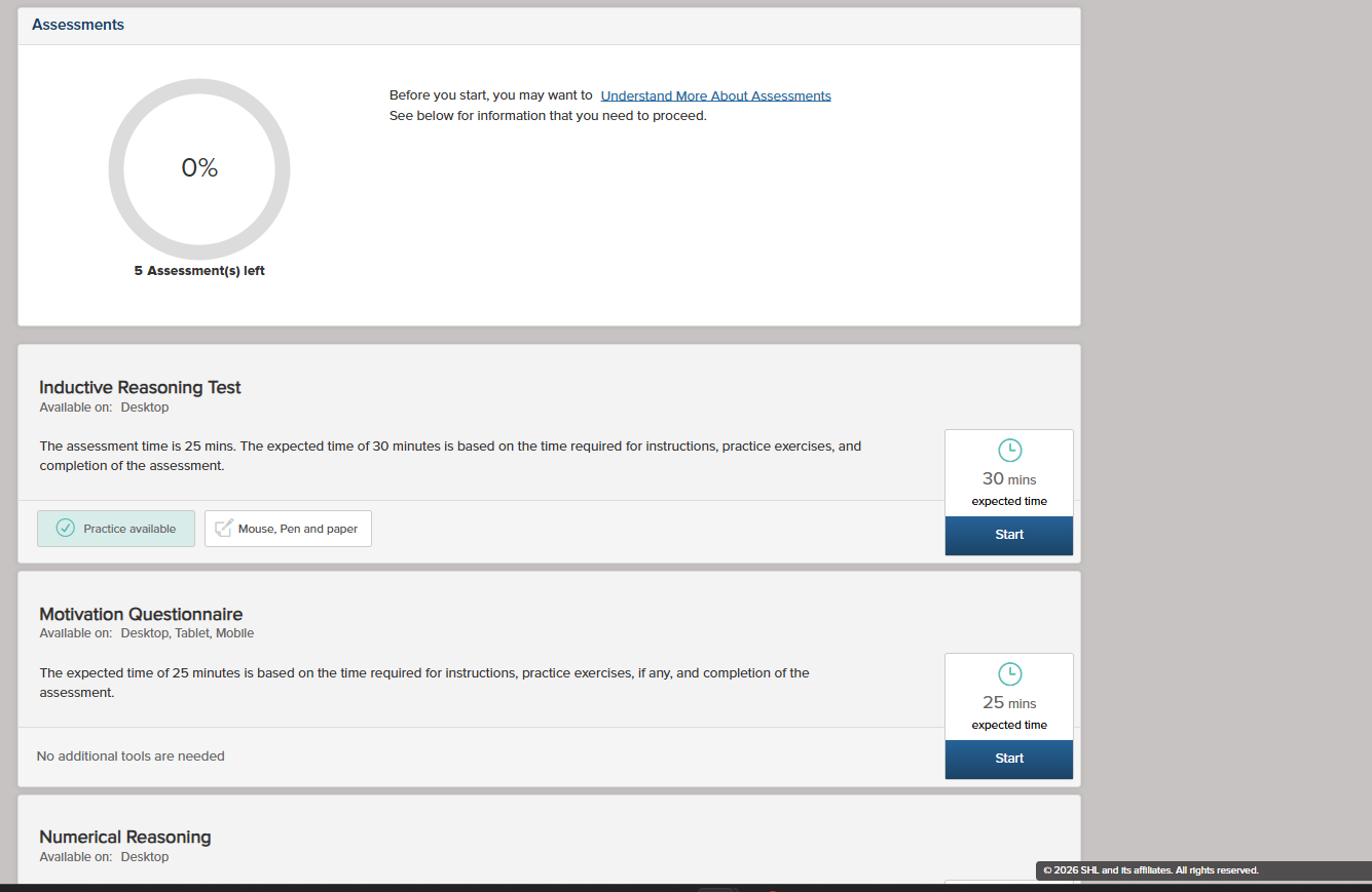 Candidate assessment invitation link after moving to the Pending SHL Assessment stage