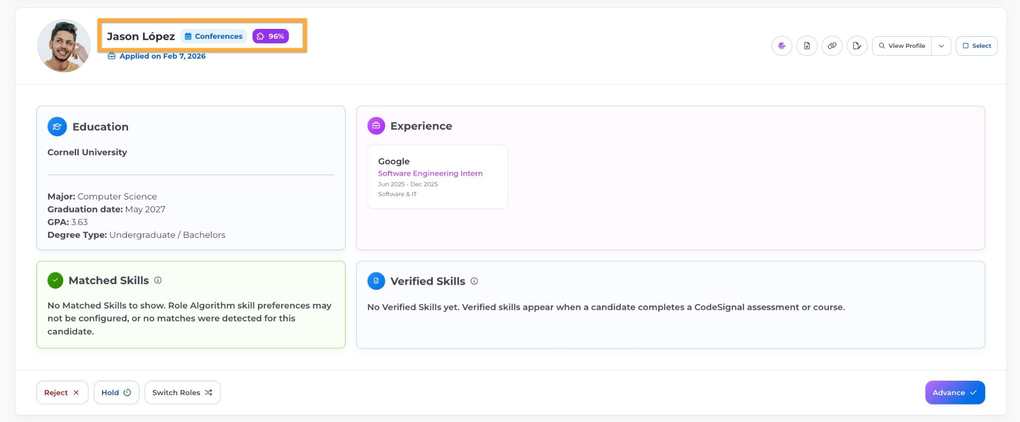 Candidate uploaded to Greenhouse with a custom source
