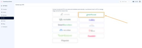 Greenhouse listed in Brainner's ATS integrations