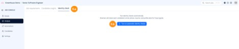 Turn on automatic Identity Checks toggle