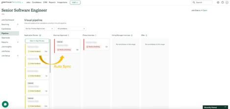 Advance or Reject decision buttons on a candidate profile