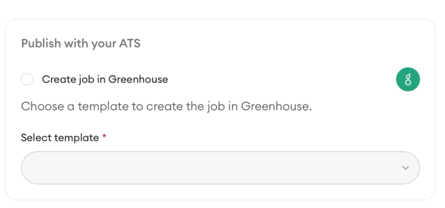 Job created in Greenhouse from Alva using the job template