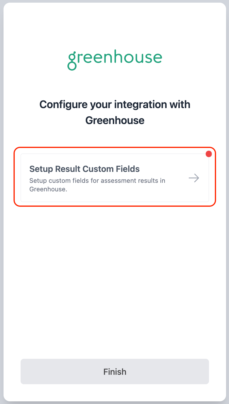 Result custom fields setup arrow box