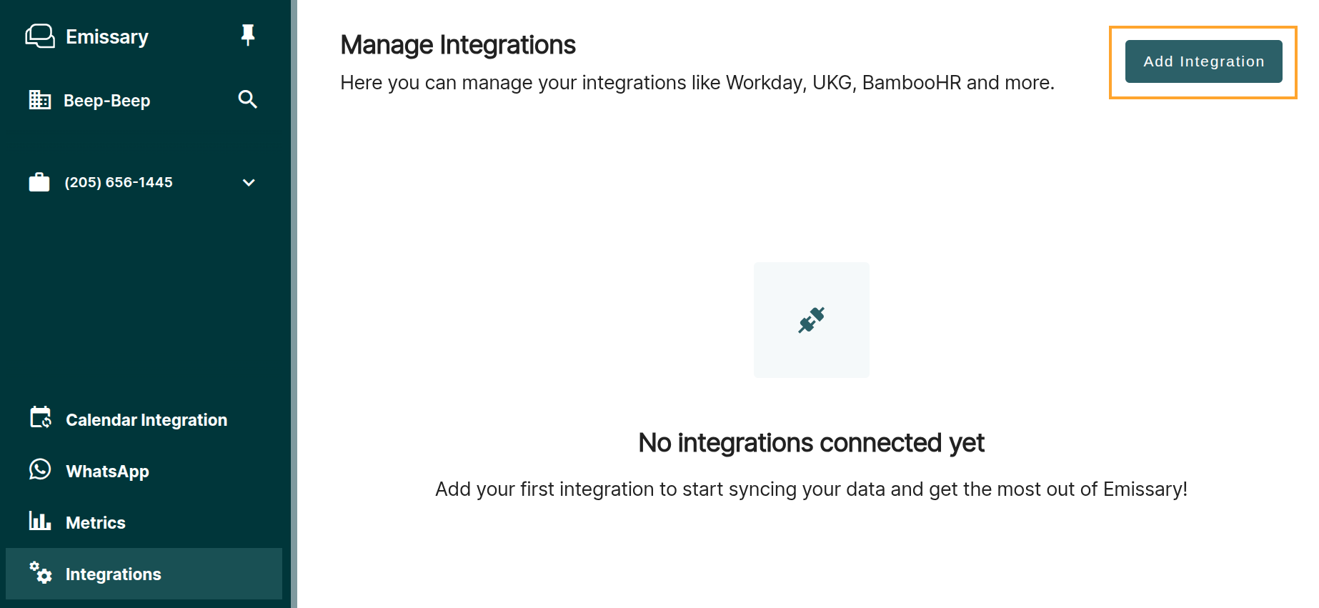 Emissary Integrations page