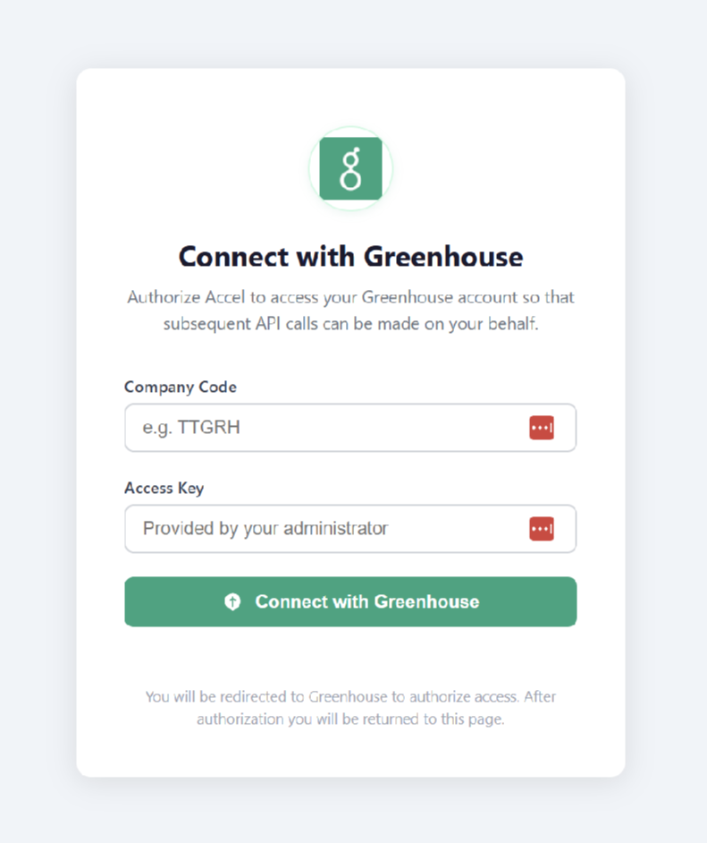 Connect with Greenhouse page