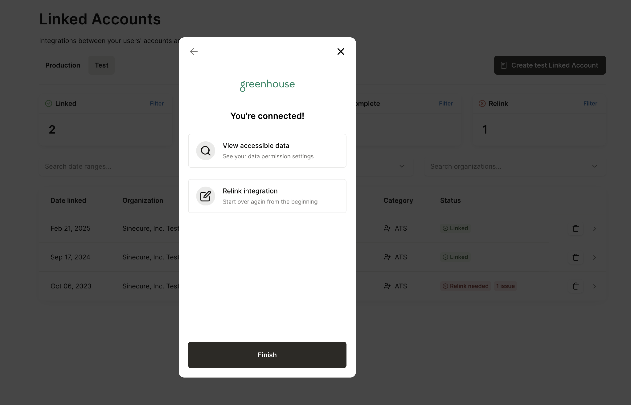 Greenhouse OAuth 2.0 consent screen, approve connection